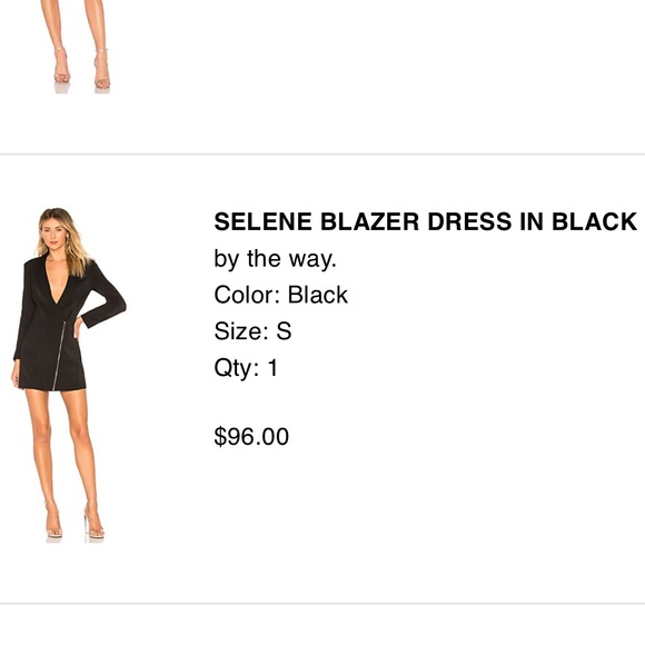 Revolve Black Blazer Dress - Picture 3 of 3